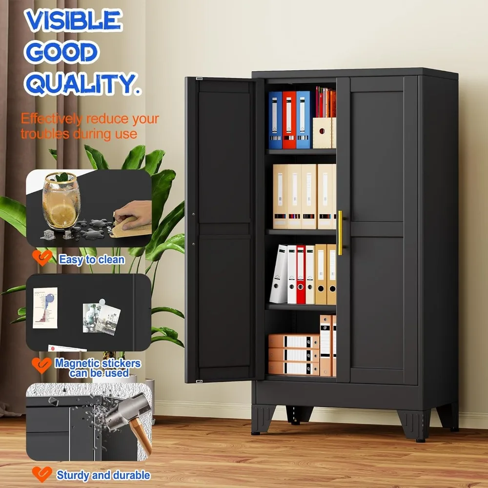 47.2" Tall Steel Garage Storage Cabinet, Door & Adjustable Shelves Outdoor Metal File Tool Cabinet, Custom
47.2" Tall Steel Garage Storage Cabinet, Door & Adjustable Shelves Outdoor Metal File Tool Cabinet, Custom