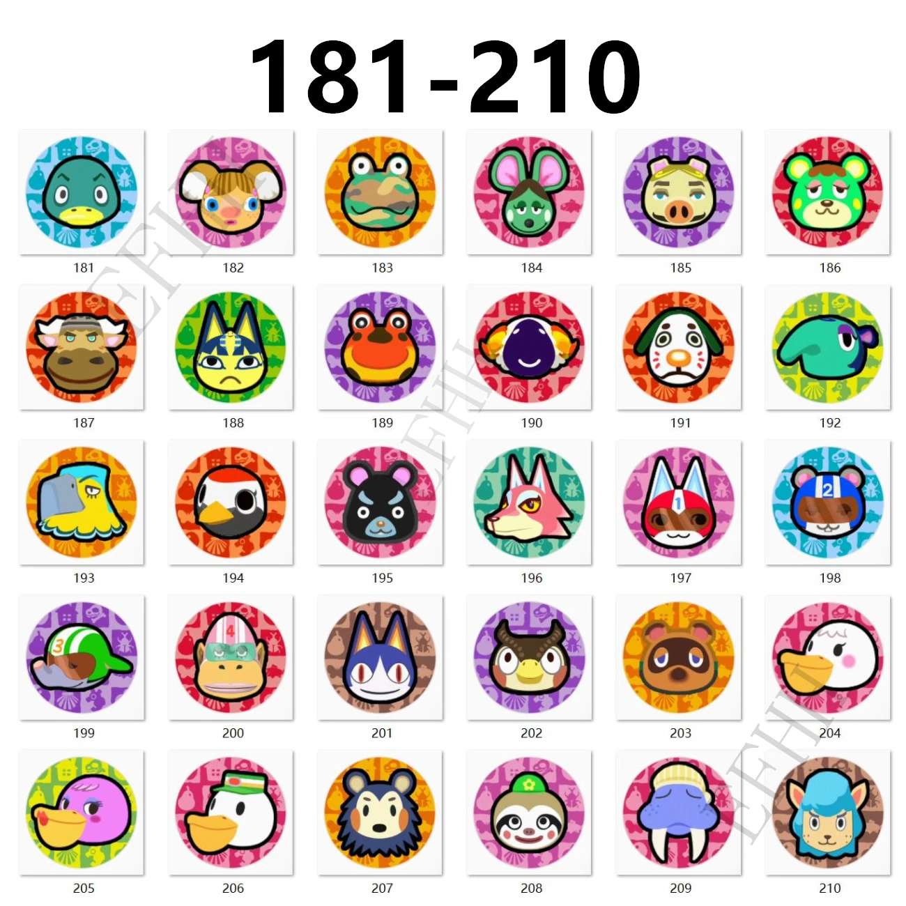 181-210 Various Amxxbo Card Hot Game Animal Croxxing: New Horizons Various cute roles NS Game Set Collect Mini NFC Coin Cards
181-210 Various Amxxbo Card Hot Game Animal Croxxing: New Horizons Various cute roles NS Game Set Collect Mini NFC Coin Cards