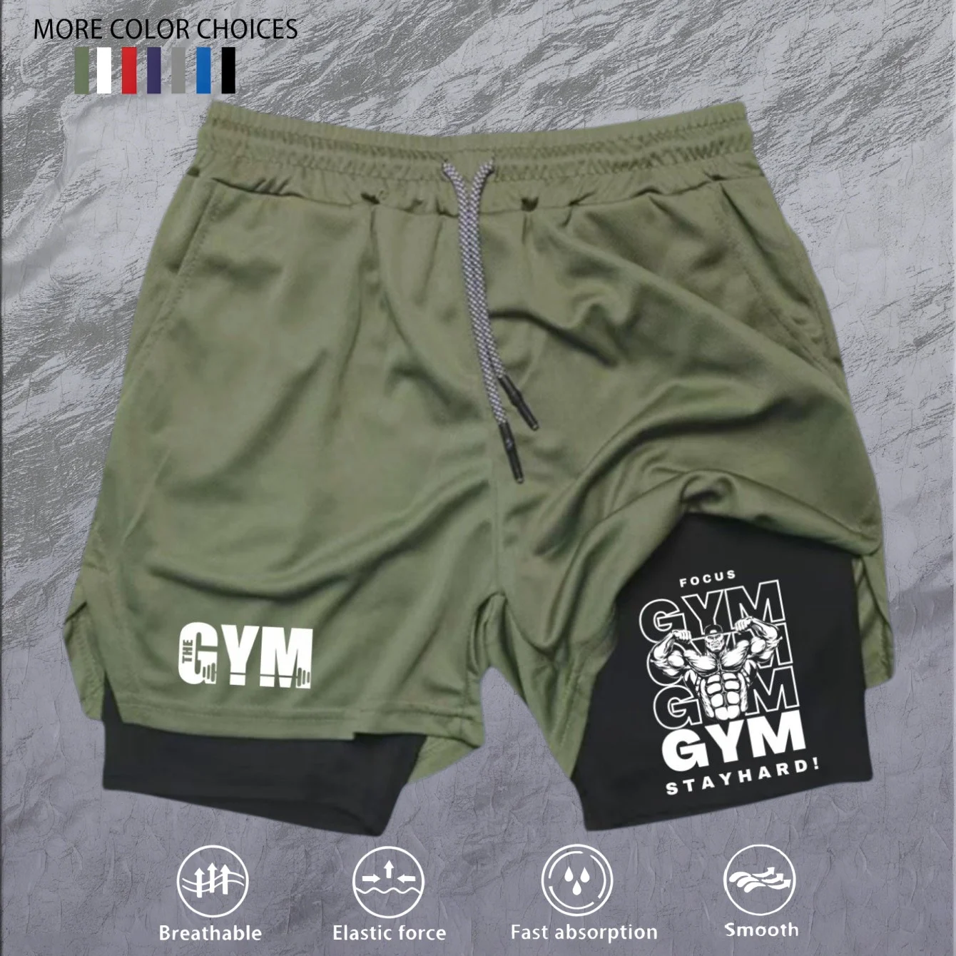 Men Running Shorts 2 In 1 Double-deck Sport Sportswear Gym Fitness Short Pants Training Jogging Bottom Men's Clothing
Men Running Shorts 2 In 1 Double-deck Sport Sportswear Gym Fitness Short Pants Training Jogging Bottom Men's Clothing