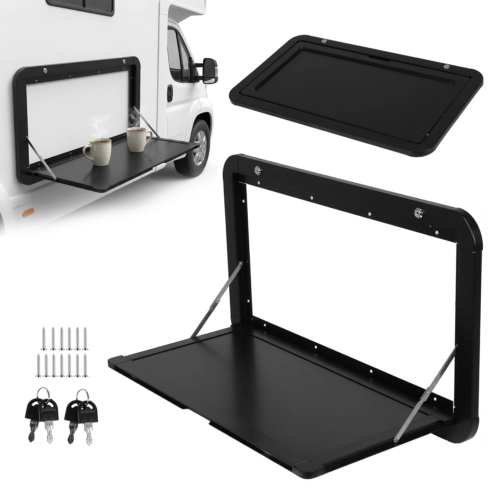32x18inch Foldable RV Tables with Locking Latches Campervan Outside Picnic Table Large Capacity for Campervans & Motorhomes
32x18inch Foldable RV Tables with Locking Latches Campervan Outside Picnic Table Large Capacity for Campervans & Motorhomes