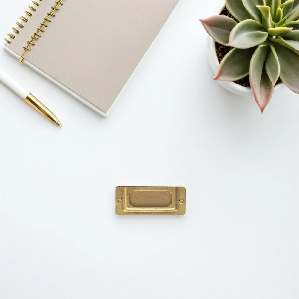 3pcs Vintage Brass Label Holder for Shelves File Boxes Drawers Cabinets File Cabinet Label Frames Drawer Door Lab Tag Label
3pcs Vintage Brass Label Holder for Shelves File Boxes Drawers Cabinets File Cabinet Label Frames Drawer Door Lab Tag Label