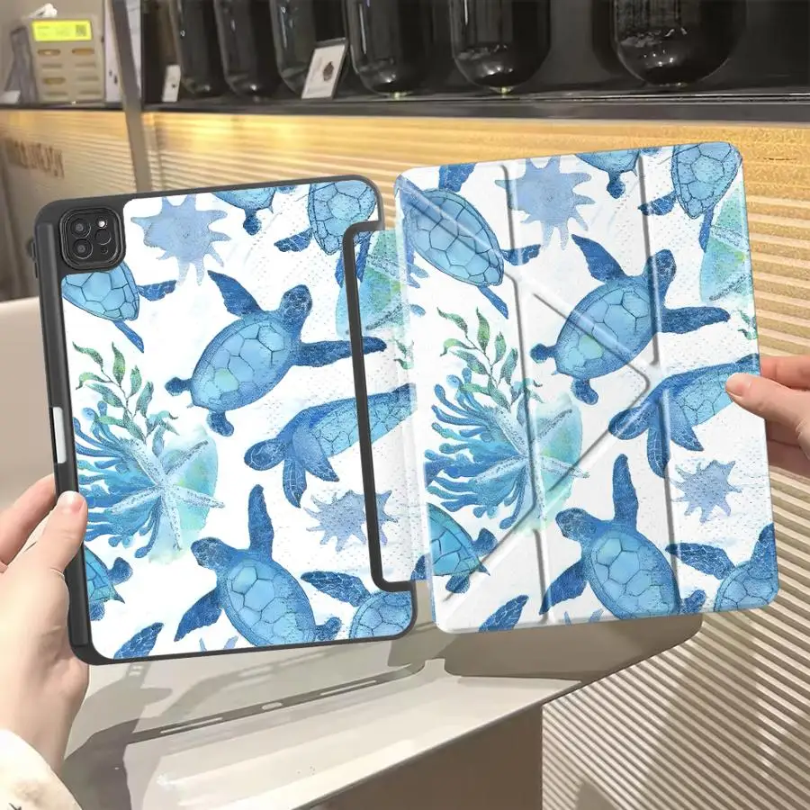 Чехол для планшетов Marine Turtles для iPad Pro 11-го, 10-го, 9-го, 8-го, 7-го поколений, 12.9-дюймовых Pro 2025, Air 4, 5, M3, M2, 1, 2, M4, 11-дюймовых Mini 6, 7 с держателем
Чехол для планшетов Marine Turtles для iPad Pro 11-го, 10-го, 9-го, 8-го, 7-го поколений, 12.9-дюймовых Pro 2025, Air 4, 5, M3, M2, 1, 2, M4, 11-дюймовых Mini 6, 7 с держателем