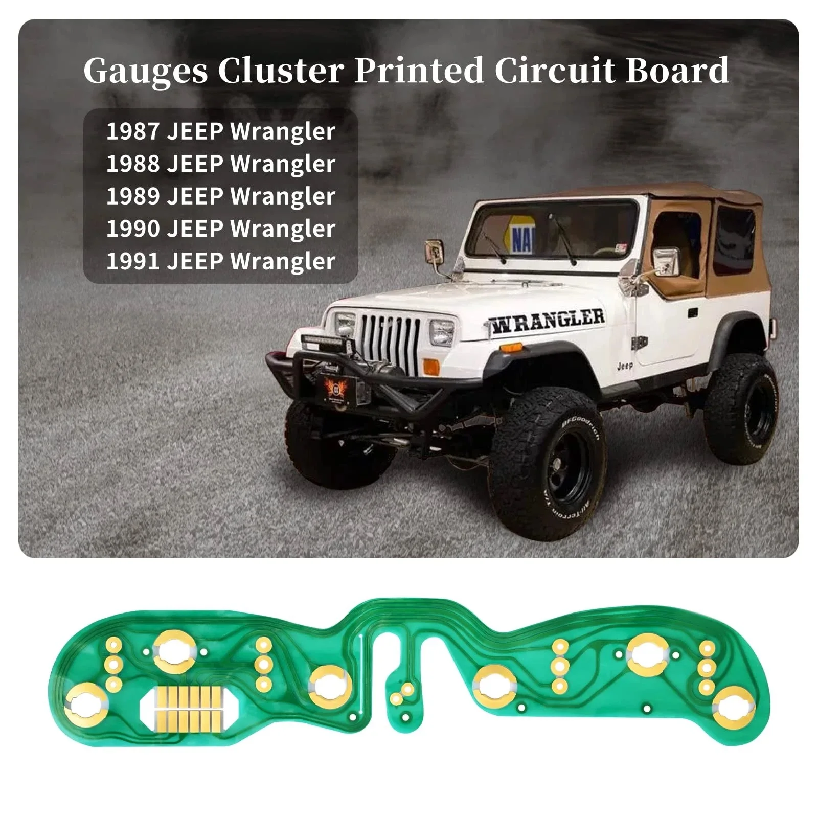 Gauges Cluster Circuit Board 3045001461 for Jeep Wrangler YJ 1987-1991
Gauges Cluster Circuit Board 3045001461 for Jeep Wrangler YJ 1987-1991