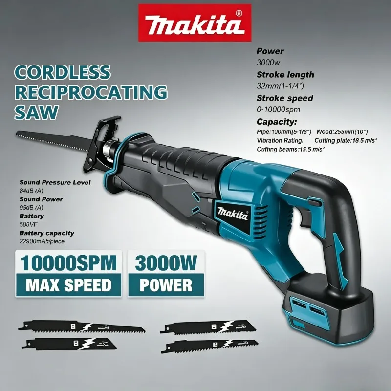 Makita Cordless Reciprocating Saw Reciprocating Saw Portable Power Tools For 18V Battery
Makita Cordless Reciprocating Saw Reciprocating Saw Portable Power Tools For 18V Battery