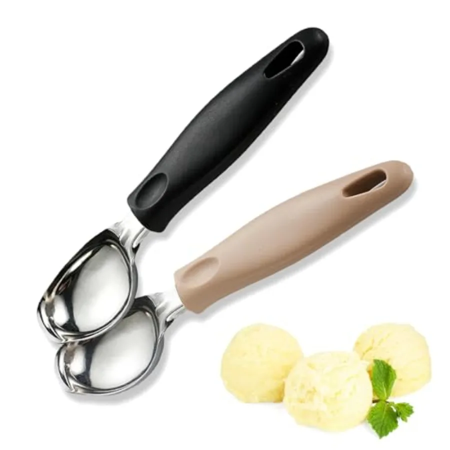 Ice Cream Scoop 2PCS, Stainless Steel Scooper with Comfortable Handle for Gelato, Sorbet, Frozen Yogurt
Ice Cream Scoop 2PCS, Stainless Steel Scooper with Comfortable Handle for Gelato, Sorbet, Frozen Yogurt
