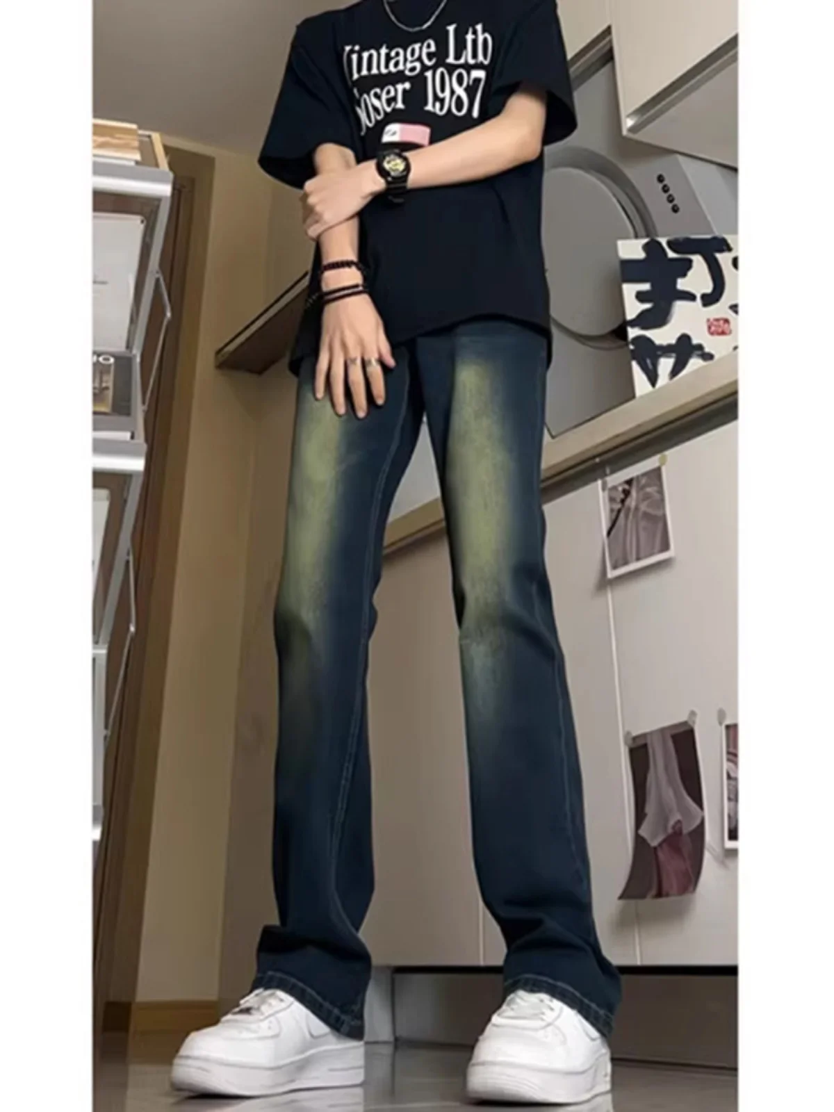 Slim Fit Straight Leg Micro Flared Jeans Men's Summer Thin Blue Denim Pants High Waist Long Trousers Youth Faion Resistant ...
Slim Fit Straight Leg Micro Flared Jeans Men's Summer Thin Blue Denim Pants High Waist Long Trousers Youth Faion Resistant ...
