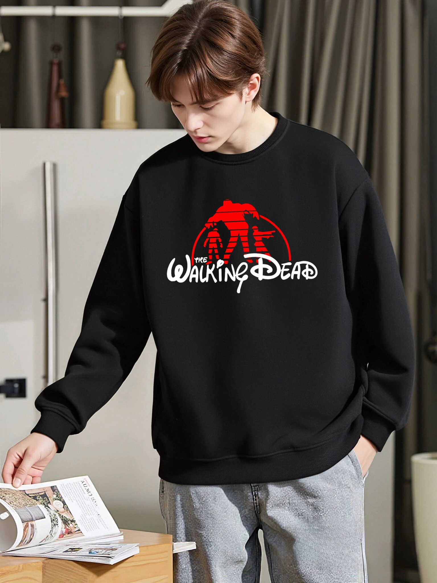 The Walking Dead Print Mens High Street Warm Pullovers Soft Casual Sweatshirts Autumn Loose Streetwear Crewneck Fleece Hoody
The Walking Dead Print Mens High Street Warm Pullovers Soft Casual Sweatshirts Autumn Loose Streetwear Crewneck Fleece Hoody