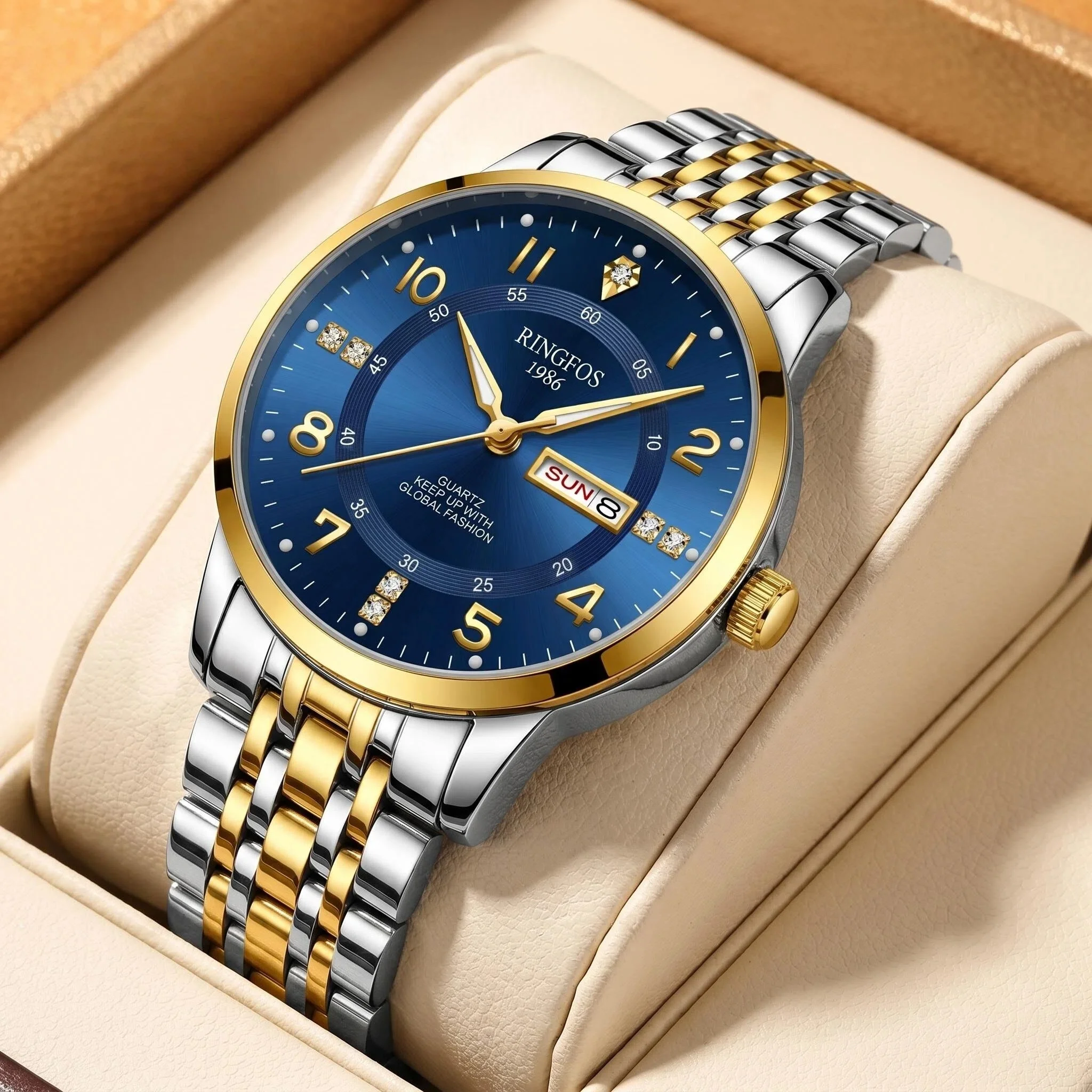 A men’s business quartz watch, with a stainless steel case and strap, in an elegant style; a men’s wristwatch that makes the per
A men’s business quartz watch, with a stainless steel case and strap, in an elegant style; a men’s wristwatch that makes the per