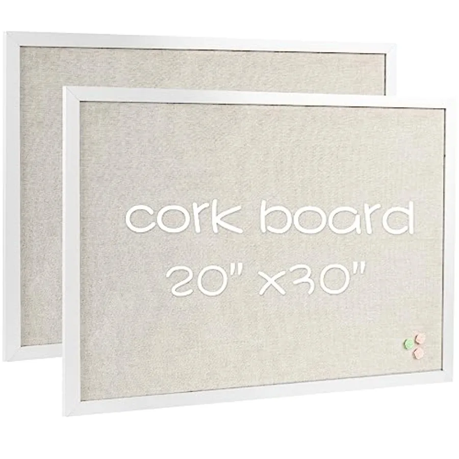2-Pack Farmhouse Linen Cork Bulletin Board White Frame 30" x 20" Corkboard Office Board for Wall Decor Wall Mounted Pin Board P
2-Pack Farmhouse Linen Cork Bulletin Board White Frame 30" x 20" Corkboard Office Board for Wall Decor Wall Mounted Pin Board P
