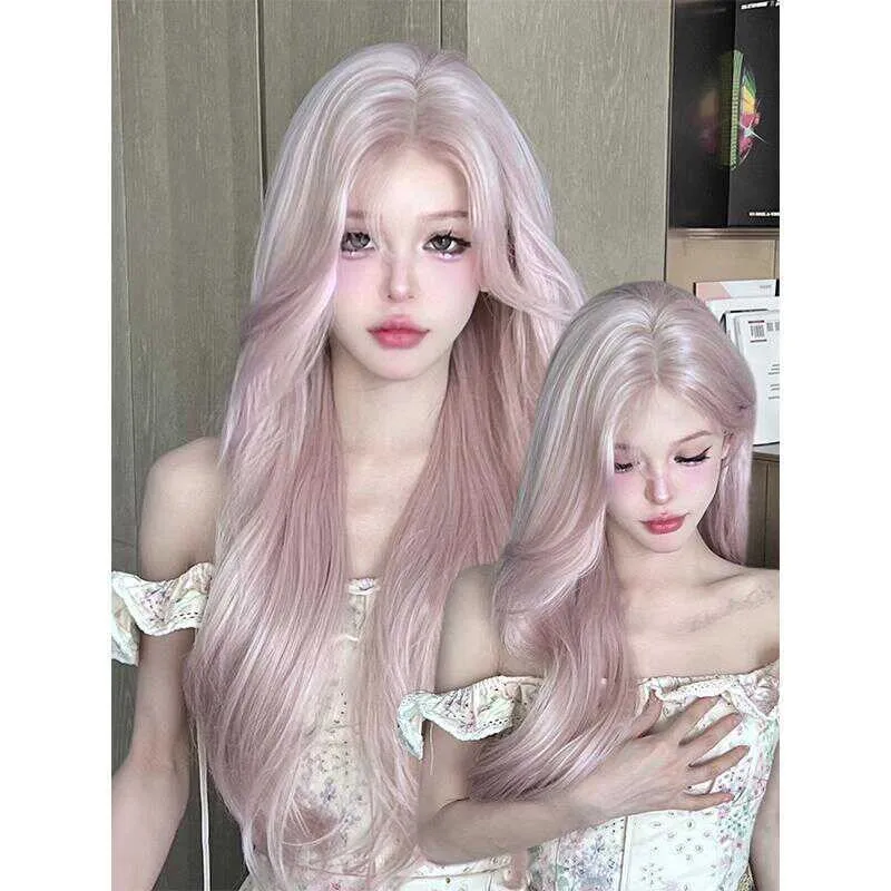 Dreamy soft pink fluffy Korean-style ladies' synthetic full wig, mature long wavy hair headpiece Naturally voluminous daily wear
Dreamy soft pink fluffy Korean-style ladies' synthetic full wig, mature long wavy hair headpiece Naturally voluminous daily wear