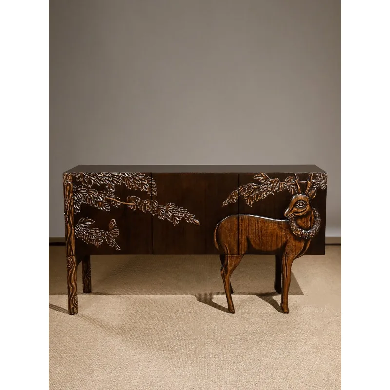 Рельефный входной шкаф из массива дерева, новый китайский шкафчик для гостиной
Рельефный входной шкаф из массива дерева, новый китайский шкафчик для гостиной