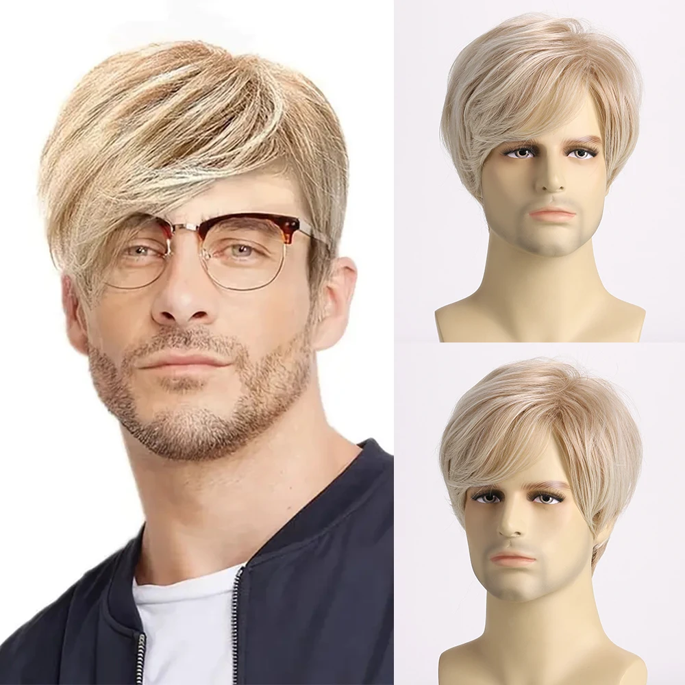 Synthetic Short Curly Wig for Men Blonde Wave Wigs Heat Resistant Fiber For Halloween Party Daily Cosplay Concert
Synthetic Short Curly Wig for Men Blonde Wave Wigs Heat Resistant Fiber For Halloween Party Daily Cosplay Concert