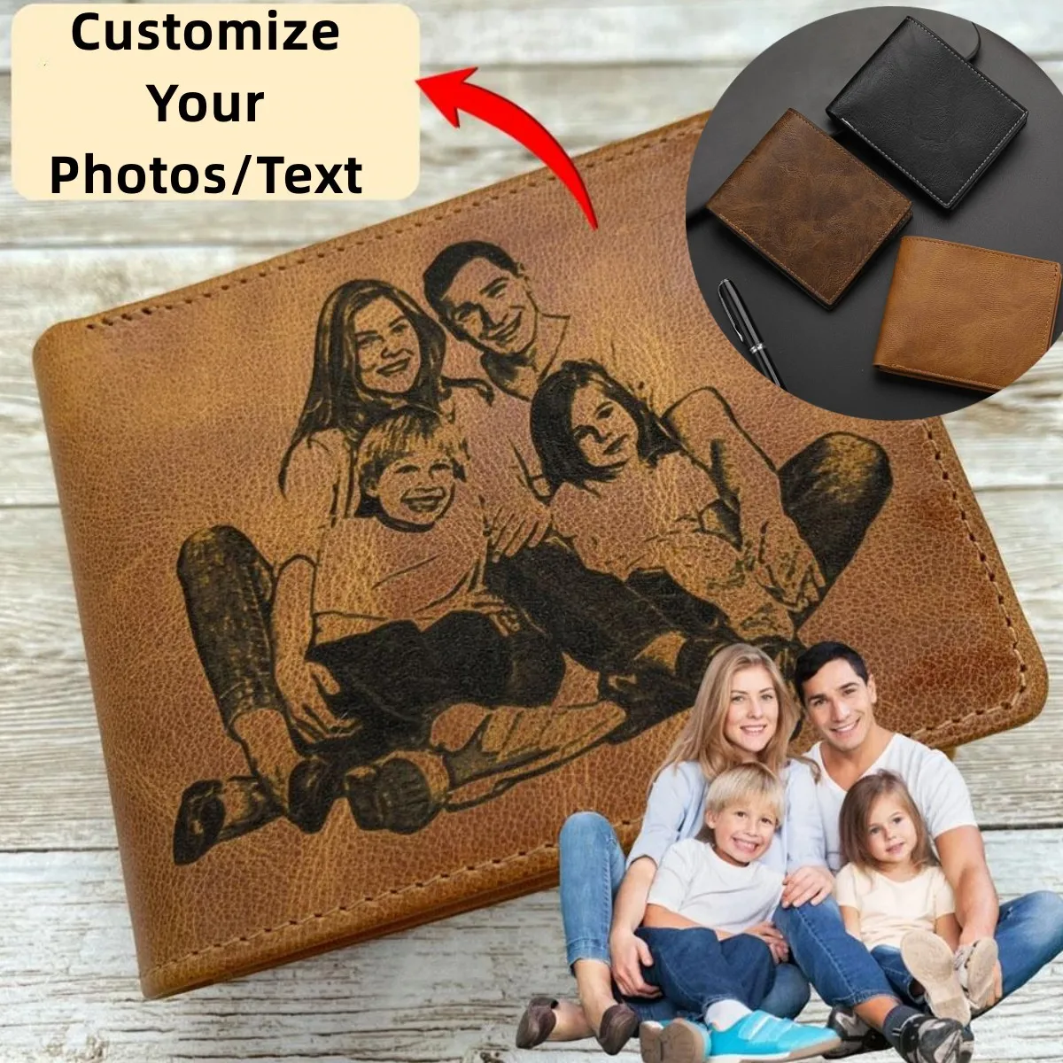 Personalized Photo Wallet Men Short Bifold Pu Faux Leather Masculina Billetera Credit ID Card Holder Wallet Custom Perfect Gift
Personalized Photo Wallet Men Short Bifold Pu Faux Leather Masculina Billetera Credit ID Card Holder Wallet Custom Perfect Gift