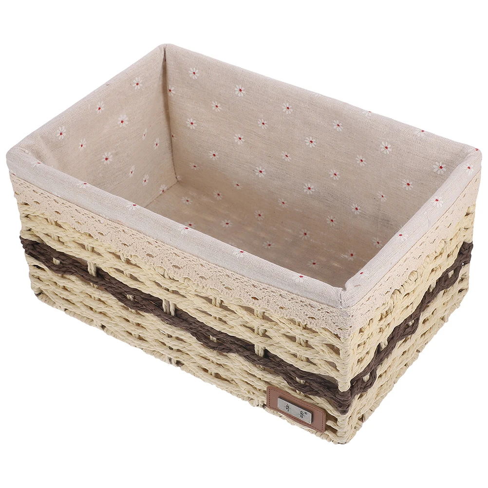 Woven Storage Basket for Snacks Medium Size Home Decor Fruit Vegetable Bread Container Storage Baskets Sundries
Woven Storage Basket for Snacks Medium Size Home Decor Fruit Vegetable Bread Container Storage Baskets Sundries