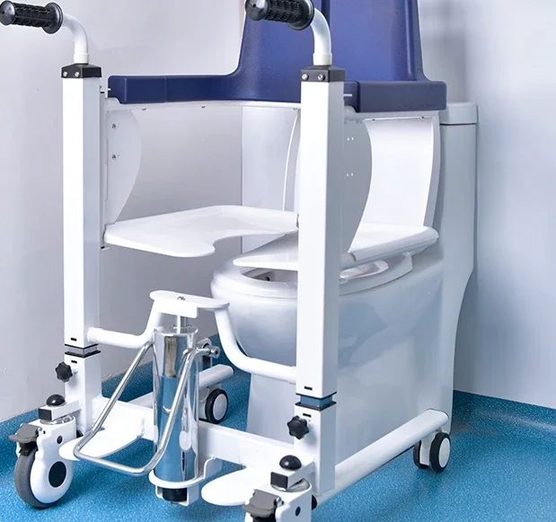 Multifunctional transfer machine, hydraulic lifting transfer vehicle, disabled care chair, toilet transfer device
Multifunctional transfer machine, hydraulic lifting transfer vehicle, disabled care chair, toilet transfer device