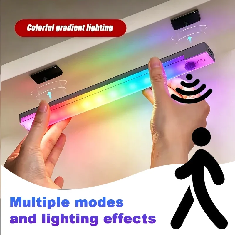 RGB Cabinet Light USB Type-C Rechargeable Light Motion Sensor Led Lamp for Kitchen Wardrobe Cabinet Lighting
RGB Cabinet Light USB Type-C Rechargeable Light Motion Sensor Led Lamp for Kitchen Wardrobe Cabinet Lighting