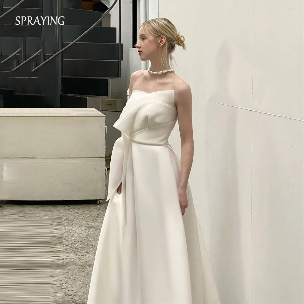 SPRAYING Elegant Ivory Organza Wedding Dress Korea Photo Shoot Strapless Pleat Long Bridal Gowns Corset Customized 웨딩드레스
SPRAYING Elegant Ivory Organza Wedding Dress Korea Photo Shoot Strapless Pleat Long Bridal Gowns Corset Customized 웨딩드레스