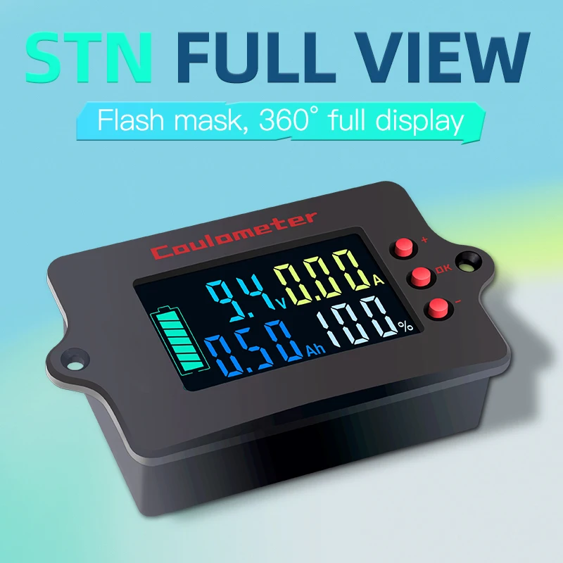 PZEM-037 DC120V Battery Capacity Coulomb Meter Monitor Capacity LCD Display Coulomb Tester Voltmeter Ammeter Detection 100A-500A
PZEM-037 DC120V Battery Capacity Coulomb Meter Monitor Capacity LCD Display Coulomb Tester Voltmeter Ammeter Detection 100A-500A