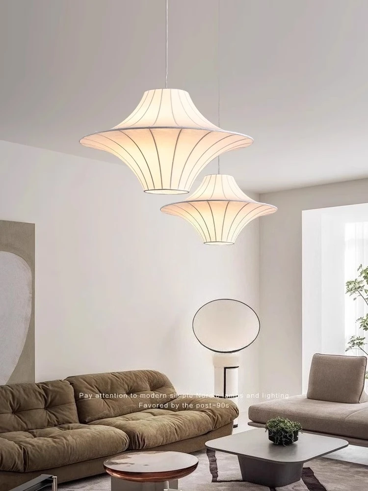 Japanese Wabi Sabi style simulation silk designer creative spaceship living room bedroom bar counter pendant light
Japanese Wabi Sabi style simulation silk designer creative spaceship living room bedroom bar counter pendant light
