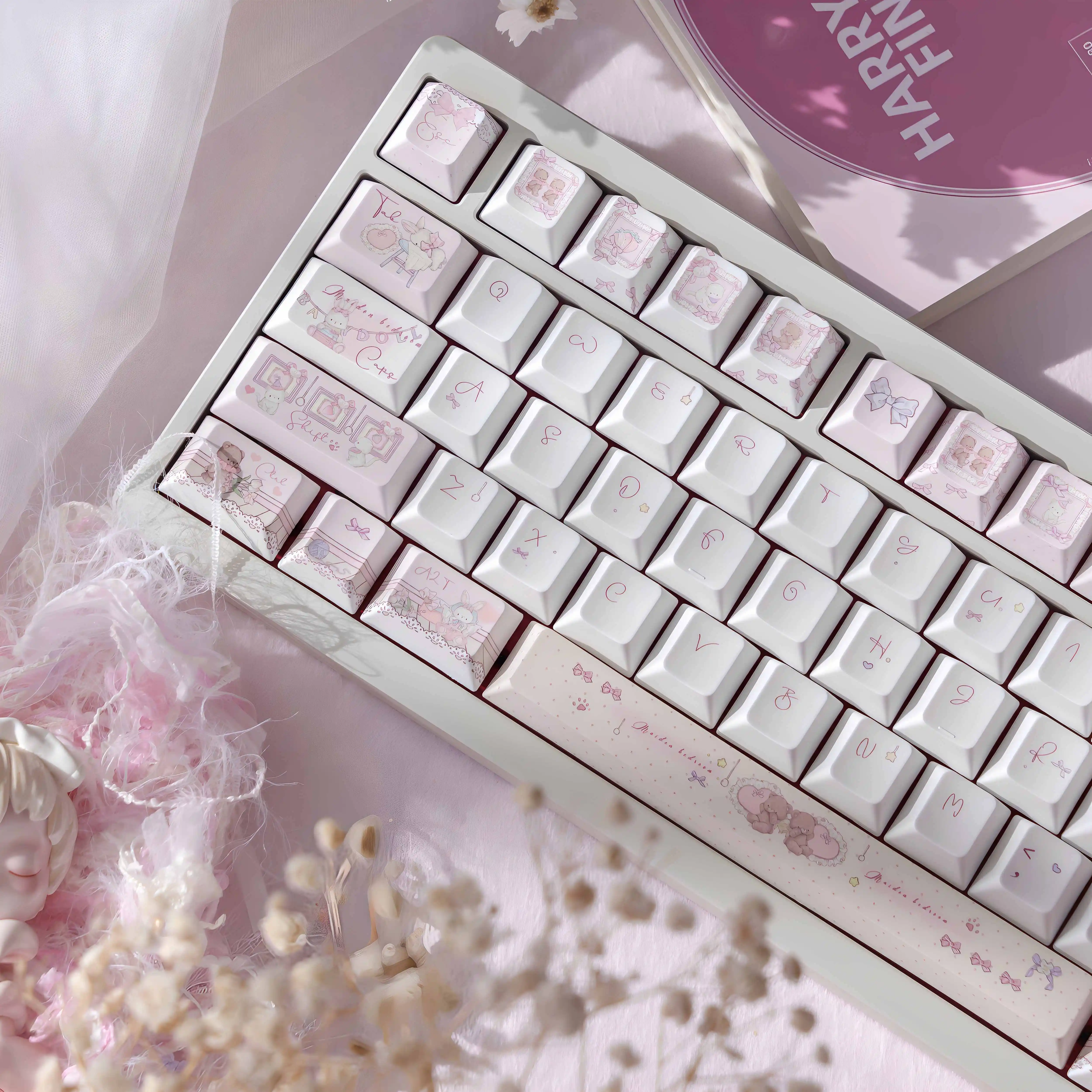 Ins Style Girl Keycaps 139 Keys Cherry Profiled PBT Double Shot Japanese Keycap for MX Switch Alice ANSI ISO Layout Keyboard Kit
Ins Style Girl Keycaps 139 Keys Cherry Profiled PBT Double Shot Japanese Keycap for MX Switch Alice ANSI ISO Layout Keyboard Kit