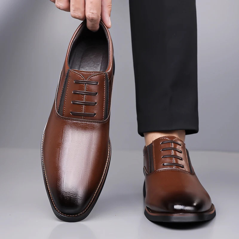 Men's Business Derby Leather Shoes, Breathable & Comfortable, Soft Anti-slip Sole, for Driving & Outdoor Wear-XH9221
Men's Business Derby Leather Shoes, Breathable & Comfortable, Soft Anti-slip Sole, for Driving & Outdoor Wear-XH9221
