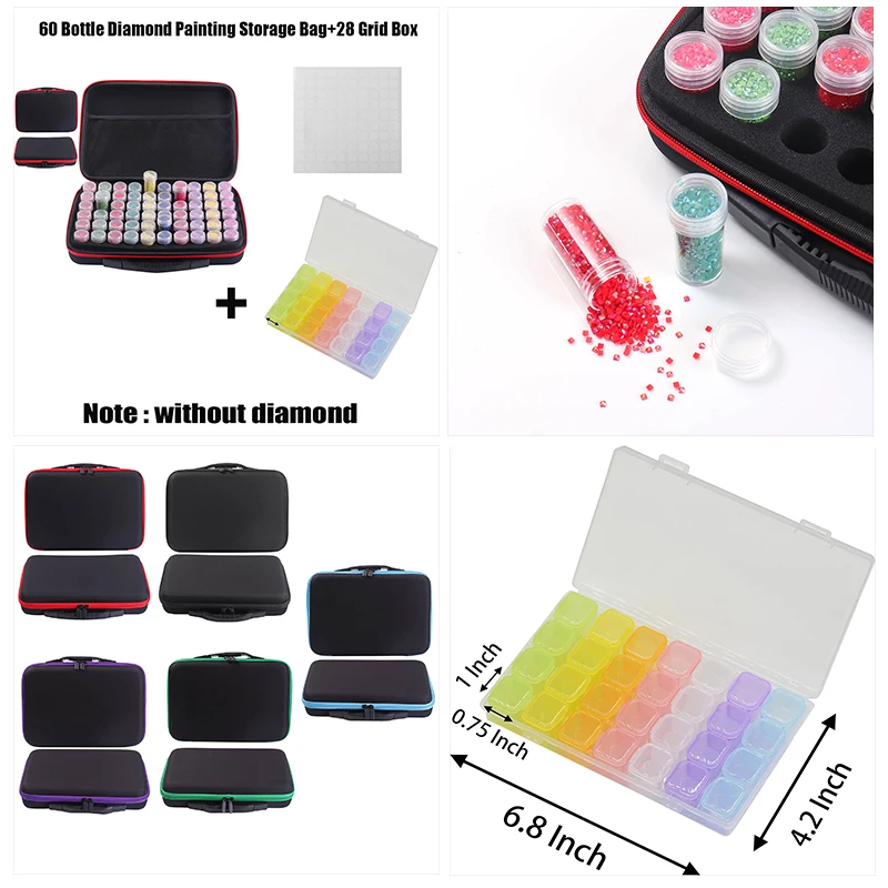 60 Slots+28 Grid Box,Diamond Art Storage Containers for Adults Portable Bead Storage Boxes for Diamond Painting Accessories Tool
60 Slots+28 Grid Box,Diamond Art Storage Containers for Adults Portable Bead Storage Boxes for Diamond Painting Accessories Tool