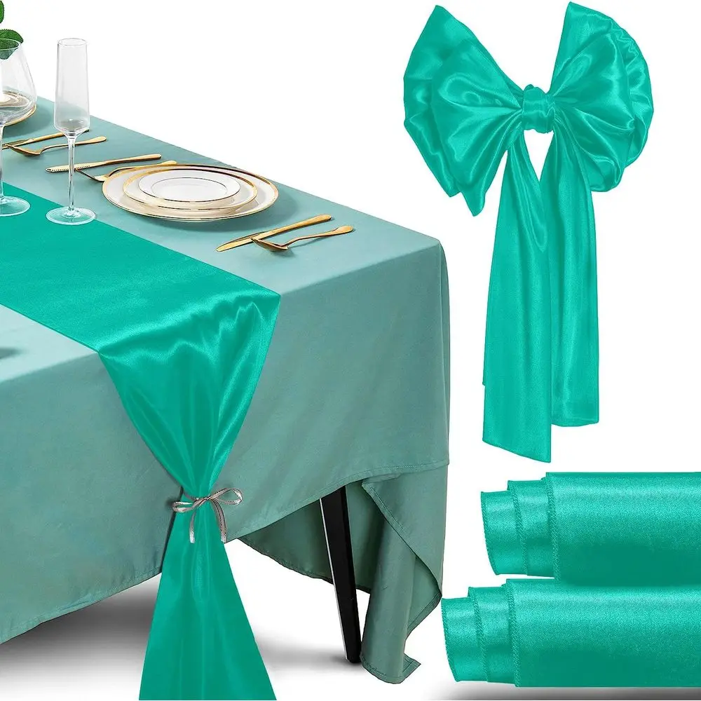 50-Pack 12x108 Satin Table Runners for Weddings, Events, and Celebrations - Turquoise
50-Pack 12x108 Satin Table Runners for Weddings, Events, and Celebrations - Turquoise