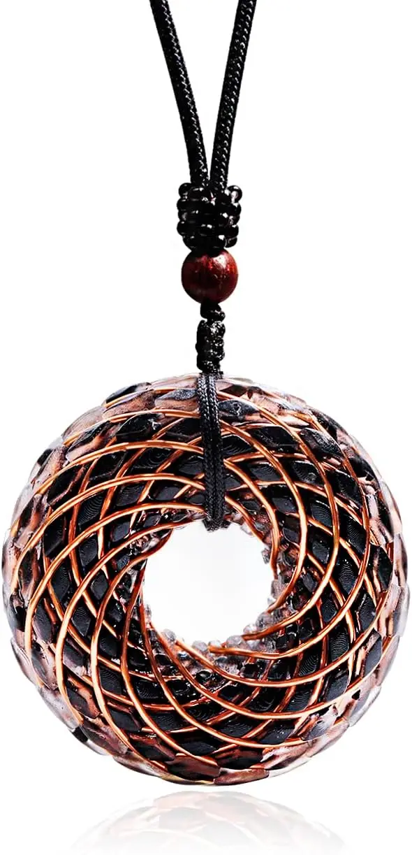 Black Tourmaline Crystal Orgone Pendant Rodin Coil Necklace, 26.77 Inch Adjustable Rope Chain, Protection Meditation Jewelry
Black Tourmaline Crystal Orgone Pendant Rodin Coil Necklace, 26.77 Inch Adjustable Rope Chain, Protection Meditation Jewelry