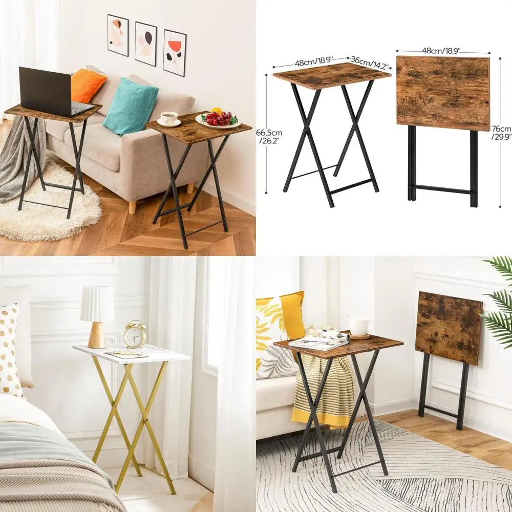 Compact Metal TV Tray Table for Couch, Portable Side Table with Easy Assembly, Ideal for Small Spaces, Stable and Space-Saving
Compact Metal TV Tray Table for Couch, Portable Side Table with Easy Assembly, Ideal for Small Spaces, Stable and Space-Saving