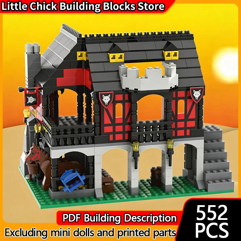 Средневековый замок, модель MOC, строительные кирпичи, таверна в классическом стиле, модульная технология, детские праздничные подарки, сборные игрушки, костюм
Средневековый замок, модель MOC, строительные кирпичи, таверна в классическом стиле, модульная технология, детские праздничные подарки, сборные игрушки, костюм