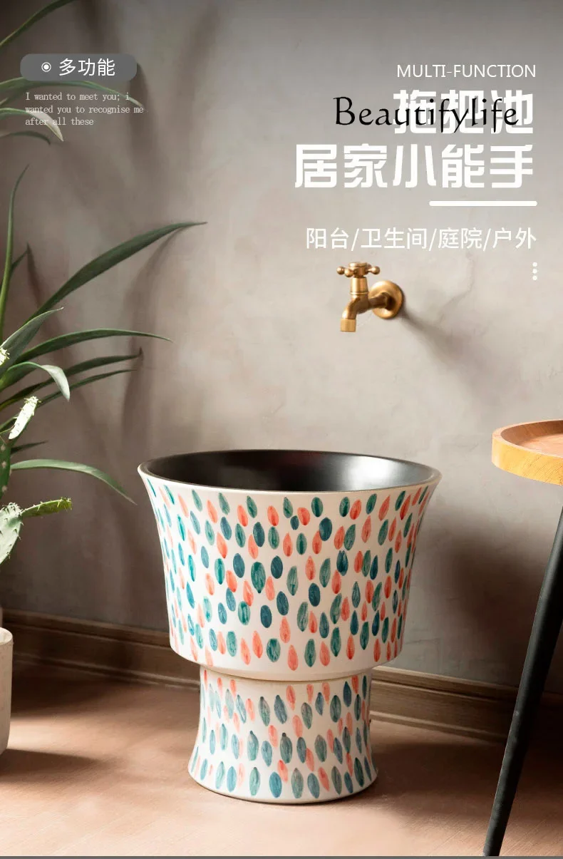 X40 Hand Painted Mop Pool Balcony Bathroom Large And Small Mop Pool Anti-splash Outdoor Courtyard Mop Pool
X40 Hand Painted Mop Pool Balcony Bathroom Large And Small Mop Pool Anti-splash Outdoor Courtyard Mop Pool