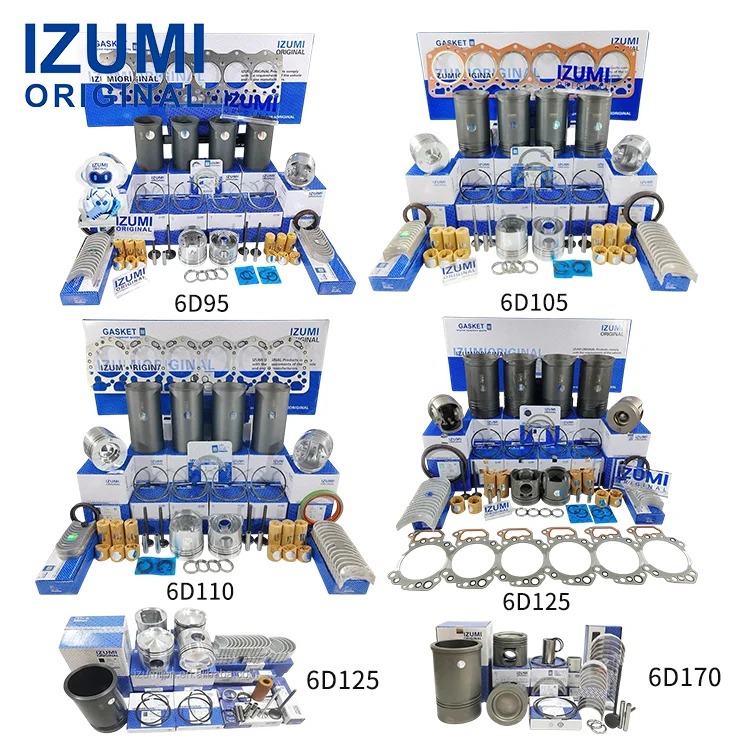 2 Years Warranty Engine Parts for KOMATSU 6D95 6D125 6D140 6D170 S6D125 6D105 S6D105 6D155 S6D155 Overhaul Rebuild Kit
2 Years Warranty Engine Parts for KOMATSU 6D95 6D125 6D140 6D170 S6D125 6D105 S6D105 6D155 S6D155 Overhaul Rebuild Kit