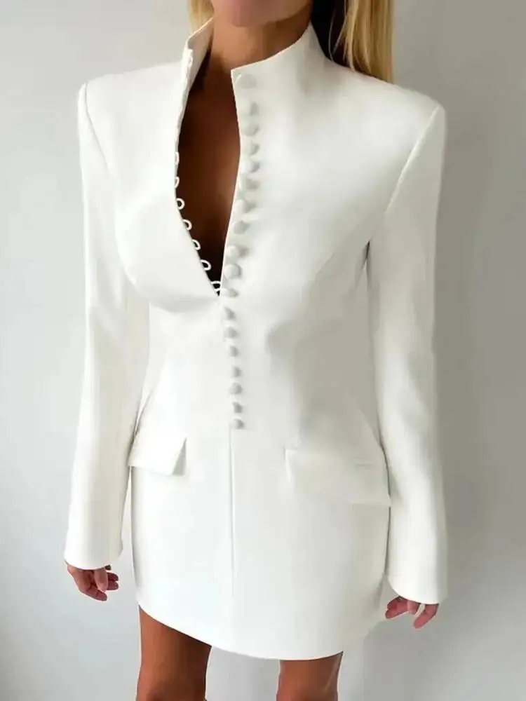 Fantoye воротник-стойка с длинным рукавом женский пиджак белый однобортный пиджак с подплечниками осень-зима тонкий элегантный пиджак пальто
Fantoye воротник-стойка с длинным рукавом женский пиджак белый однобортный пиджак с подплечниками осень-зима тонкий элегантный пиджак пальто