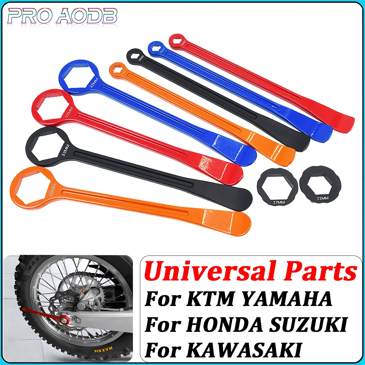 2024 aluminum motorcycle universal aluminum head Buddy tire repair 32mm 22mm 27mm 10mm 13mm tire lever wrench tool For KTM Honda
2024 aluminum motorcycle universal aluminum head Buddy tire repair 32mm 22mm 27mm 10mm 13mm tire lever wrench tool For KTM Honda