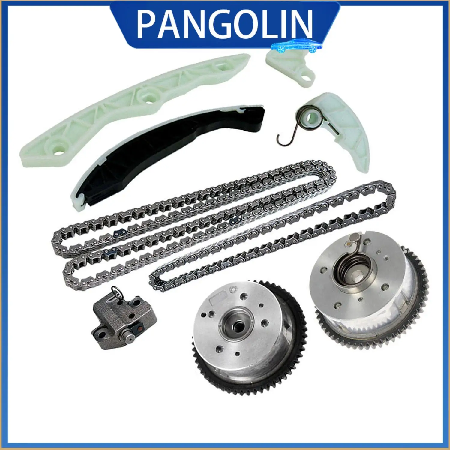 PANGOLIN Timing Chain Kit Camshaft Phaser for Mitsubishi Hyundai Kia Fits Lancer Outlander Genesis Tucson Forte Caliber
PANGOLIN Timing Chain Kit Camshaft Phaser for Mitsubishi Hyundai Kia Fits Lancer Outlander Genesis Tucson Forte Caliber