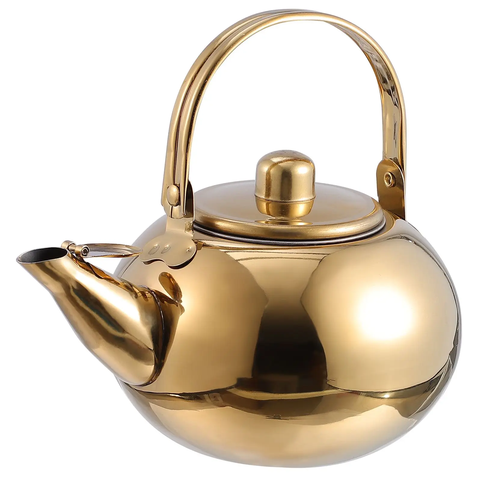 Stainless Steel 14cm Golden 1L Capacity Home Teakettle Safe Portable Travel Teapot Home Use Tea Coffee
Stainless Steel 14cm Golden 1L Capacity Home Teakettle Safe Portable Travel Teapot Home Use Tea Coffee