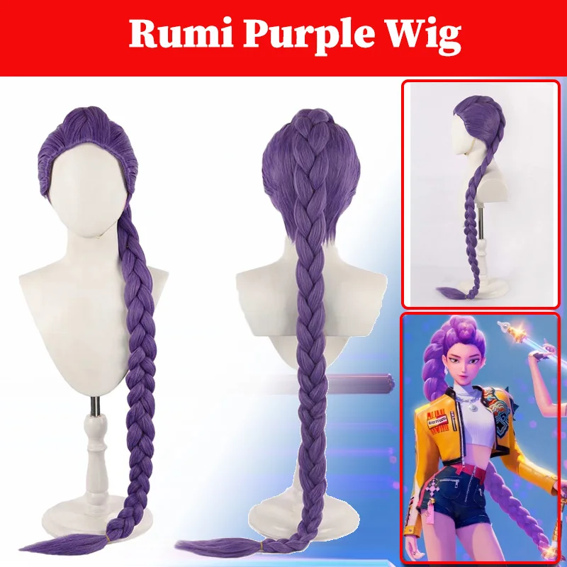 KPOP Demons Hunter Role Rumi Purple Wigs Cosplay Costume Women Long Braided Hair Wig Headgear Headwear Holloween Accessories
KPOP Demons Hunter Role Rumi Purple Wigs Cosplay Costume Women Long Braided Hair Wig Headgear Headwear Holloween Accessories