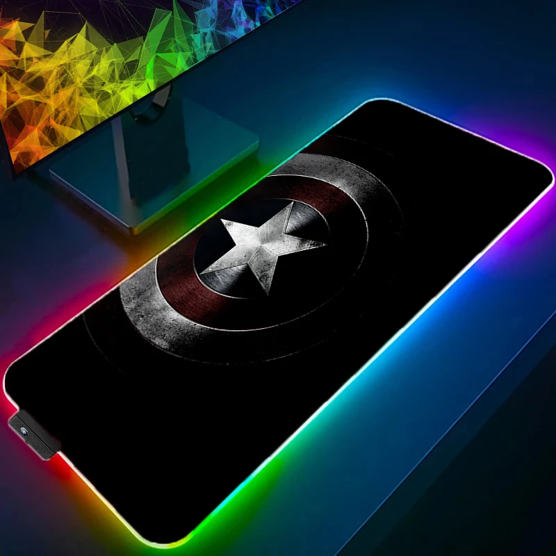 Captain America RGB LED Mouse Pad Rubber Anti Slip Mouse Pad Light Luxury anti slip and Waterproof Deskmat Computer Mousepad
Captain America RGB LED Mouse Pad Rubber Anti Slip Mouse Pad Light Luxury anti slip and Waterproof Deskmat Computer Mousepad