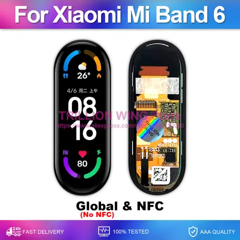 For Xiaomi Mi Band 6 Smart Bracelet LCD Display Screen Touch Repair Replace Watch Original AMOLED No NFC