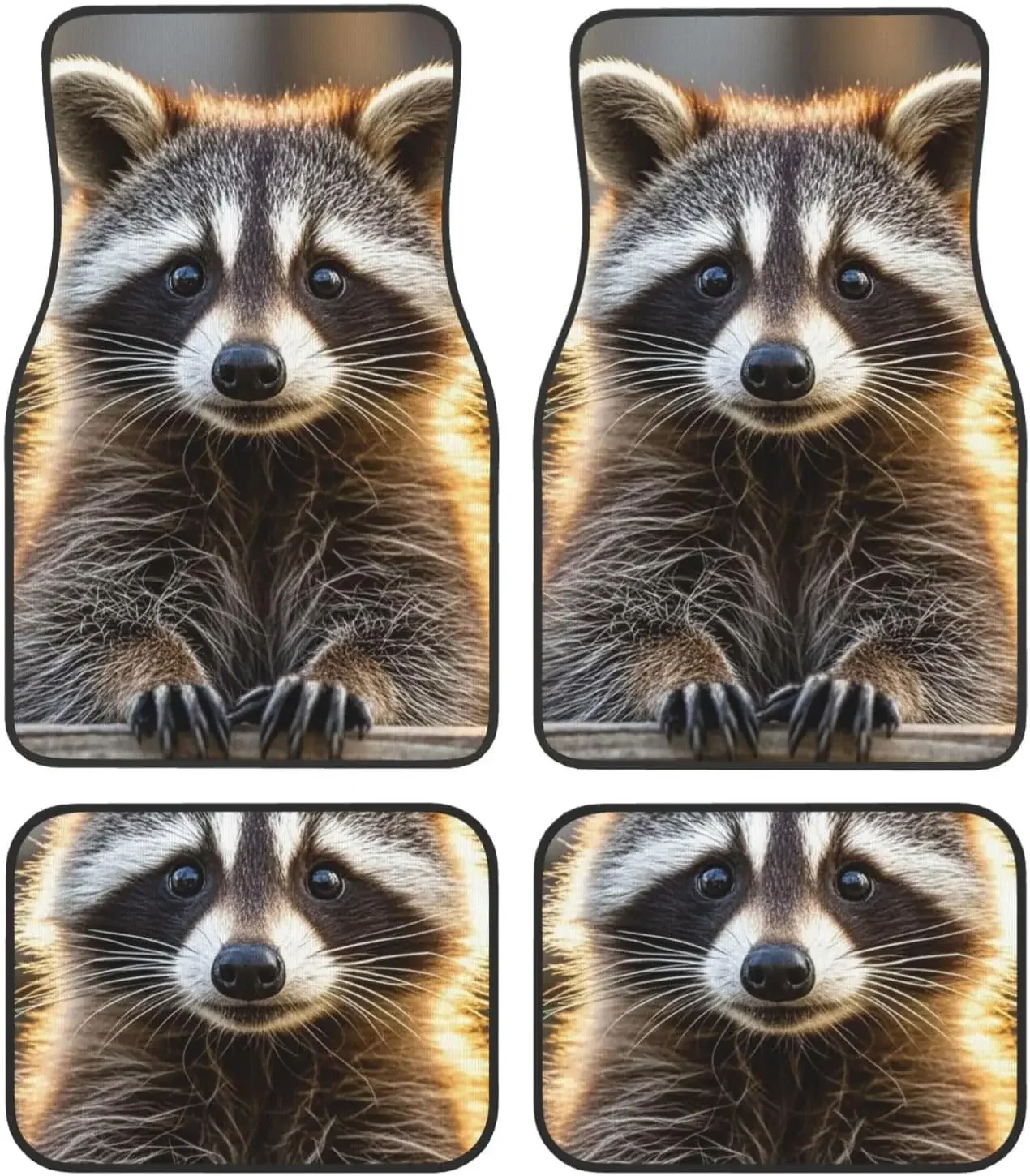 Автомобильные коврики из 4 предметов, универсальные автомобильные коврики, набор автомобильных ковриков с милым енотом, резиновые коврики для автомобильной подушки для ног
Автомобильные коврики из 4 предметов, универсальные автомобильные коврики, набор автомобильных ковриков с милым енотом, резиновые коврики для автомобильной подушки для ног