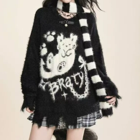 Subculture Y2K пуловеры с длинным рукавом женские повседневные свитера с разрезом на шее Y2K американский винтажный панк-стиль одежда для девочек осень
Subculture Y2K пуловеры с длинным рукавом женские повседневные свитера с разрезом на шее Y2K американский винтажный панк-стиль одежда для девочек осень