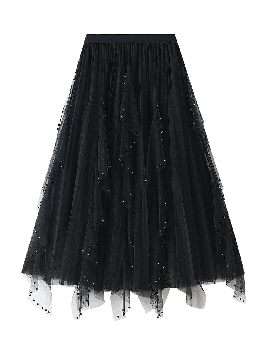 Women's Summer Midi Tulle Skirt Tiered Bead Flowy A-line Skirt for Travel, Beach, Shopping
Women's Summer Midi Tulle Skirt Tiered Bead Flowy A-line Skirt for Travel, Beach, Shopping