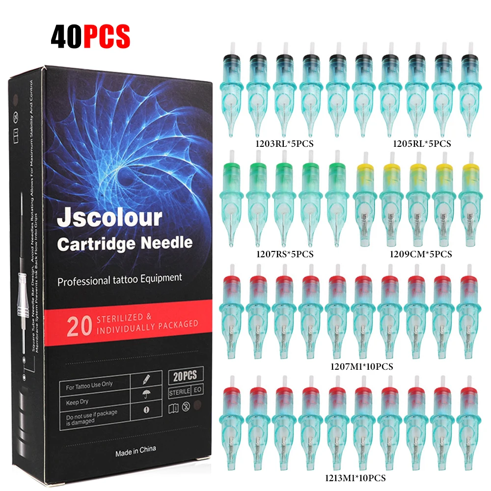 40PCS Disposable Tattoo Cartridge Needles Professional Sterile Mixed Combination Set Tattoo Art Supplies
40PCS Disposable Tattoo Cartridge Needles Professional Sterile Mixed Combination Set Tattoo Art Supplies