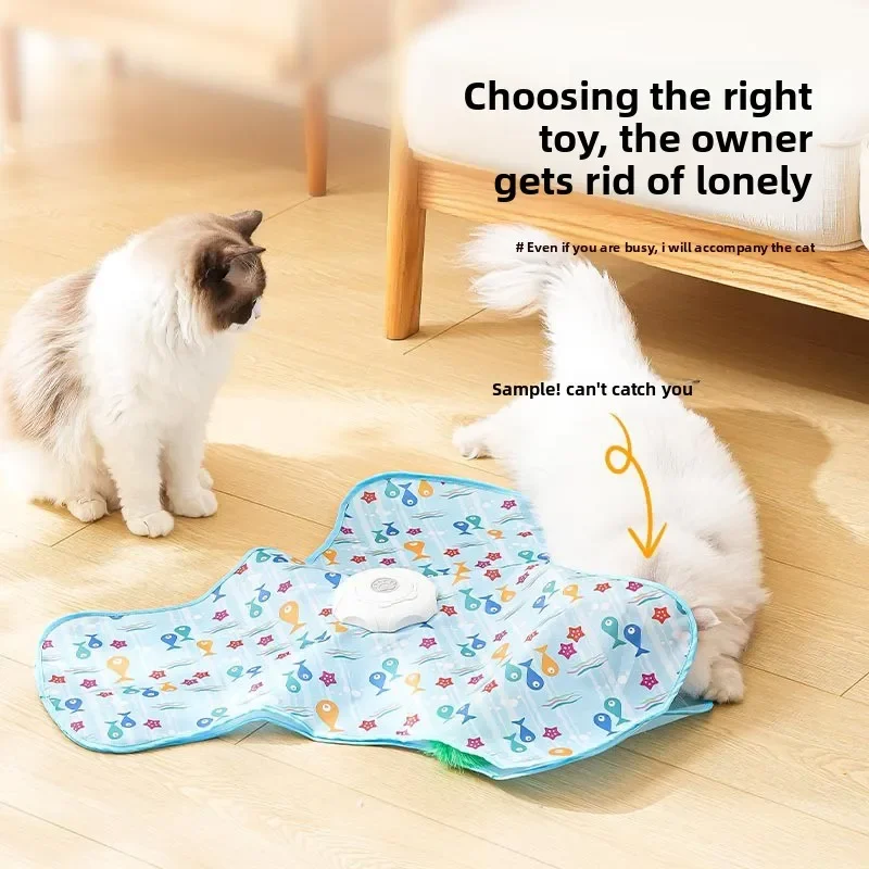 Cat Toys Interactive Hide and Seek Cat Toy with Mouse Squeaky Motion Activated Moving Concealed Feathers Kitten Teaser Toy
Cat Toys Interactive Hide and Seek Cat Toy with Mouse Squeaky Motion Activated Moving Concealed Feathers Kitten Teaser Toy