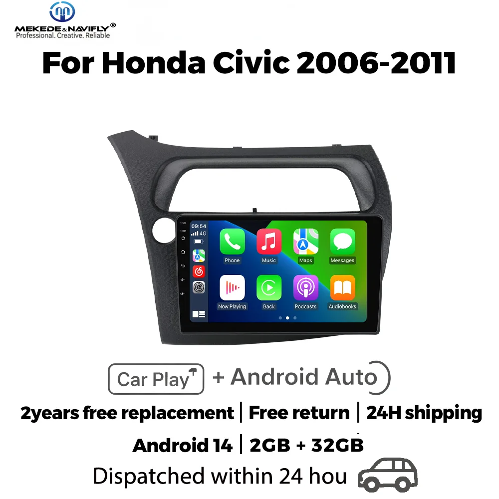 Автомобильная аудиосистема MEKEDE&NAVIFLY Android 14 для Honda Civic Hatchback 2006-2011, мультимедийный проигрыватель с Carplay
Автомобильная аудиосистема MEKEDE&NAVIFLY Android 14 для Honda Civic Hatchback 2006-2011, мультимедийный проигрыватель с Carplay