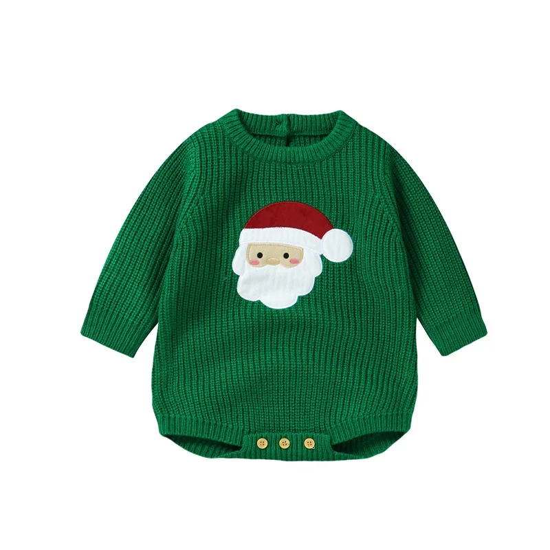 Baby Girl Boy Christmas Romper Snowman Embroidery Long Sleeve Sweater Jumpsuit for Winter Fall
Baby Girl Boy Christmas Romper Snowman Embroidery Long Sleeve Sweater Jumpsuit for Winter Fall