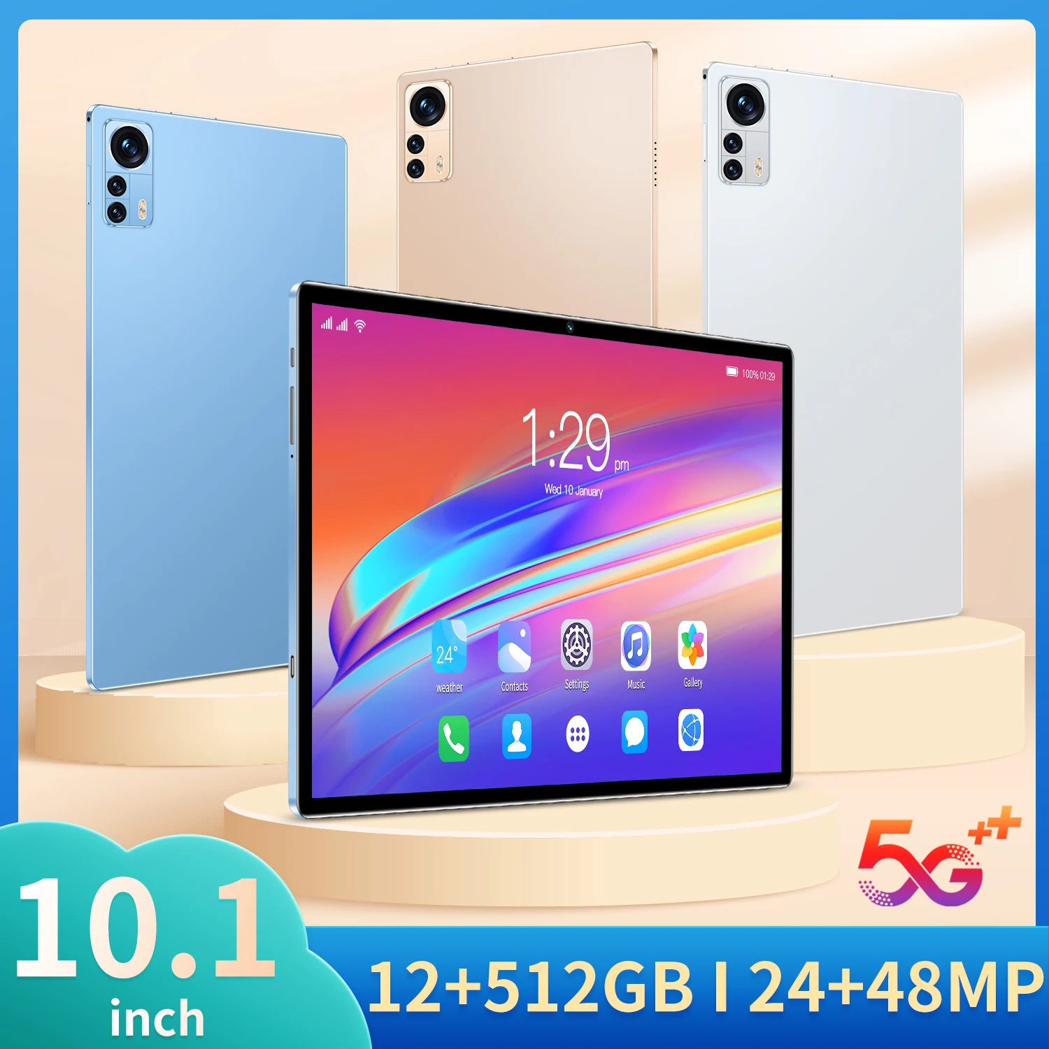 High Performance X12 Android 12 Tablet 10.1 Inch Mulit-Languages support GPS 5G WiFi Dual SIM Bluetooth HD Waterproof Tablet
High Performance X12 Android 12 Tablet 10.1 Inch Mulit-Languages support GPS 5G WiFi Dual SIM Bluetooth HD Waterproof Tablet