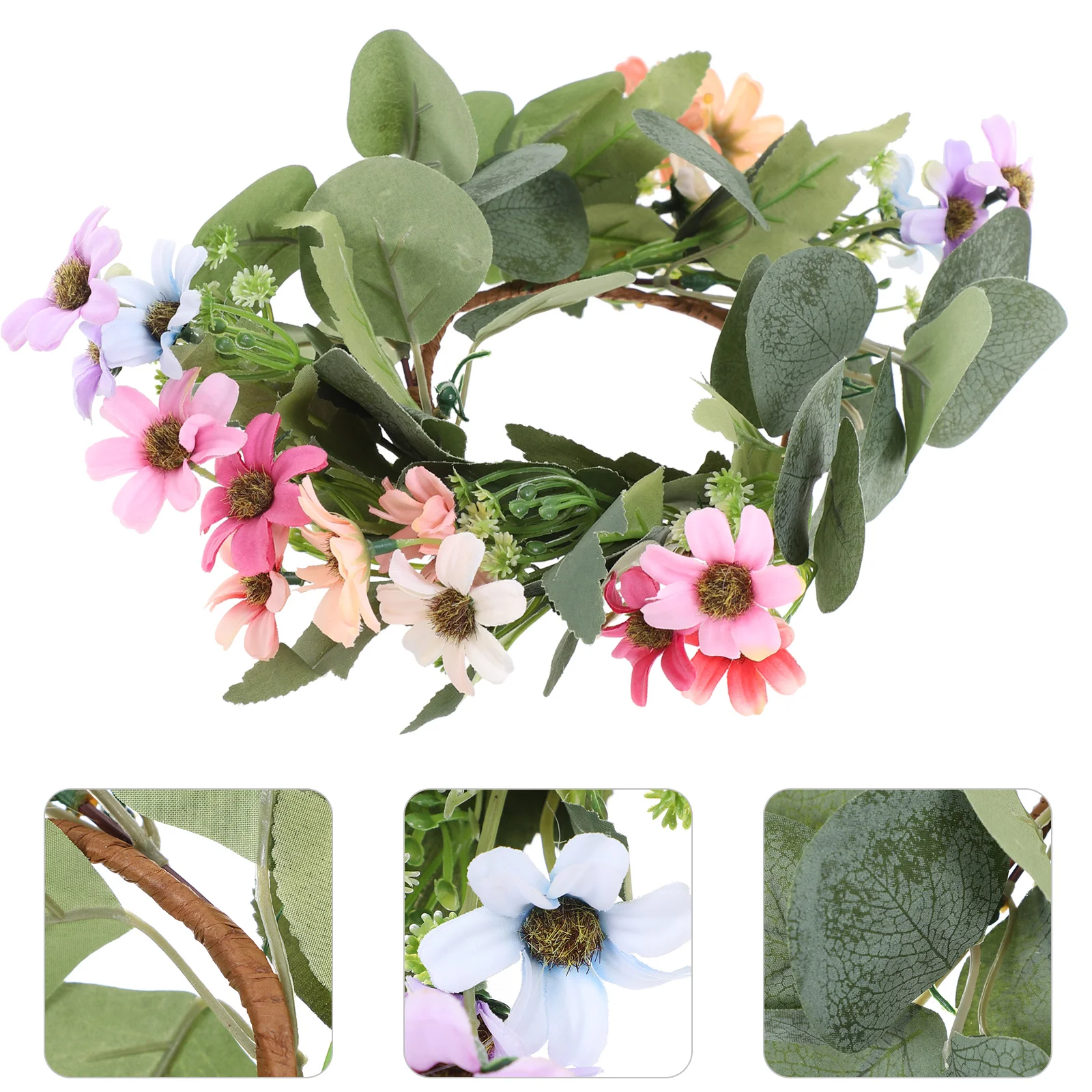 25CM Small Daisy Wreath Realistic Eucalyptus Leaves Wedding Party Table Decor PE Cloth Lasting Artificial
25CM Small Daisy Wreath Realistic Eucalyptus Leaves Wedding Party Table Decor PE Cloth Lasting Artificial