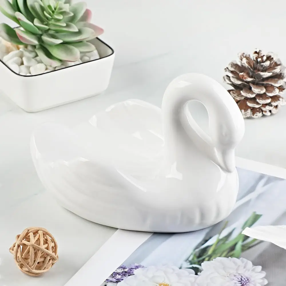 Draining Soap Dish, Elegant Swan Shape, Fluted Design, Cute Ceramic Tray(White)
Draining Soap Dish, Elegant Swan Shape, Fluted Design, Cute Ceramic Tray(White)
