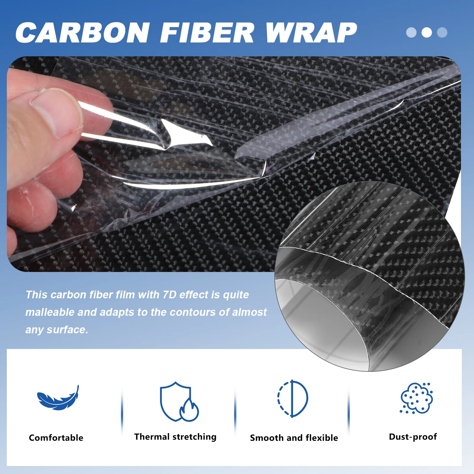 1 Sheet Carbon Fiber Wrap Sticker 7d Effect Glossy Flexible Vinyl Car Wrap Film Automotive Window Protective Film
1 Sheet Carbon Fiber Wrap Sticker 7d Effect Glossy Flexible Vinyl Car Wrap Film Automotive Window Protective Film